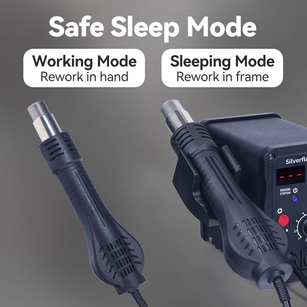 Stacja lutownicza Silverflo 85 – Smd Rework Station Hot Air Soldering 2 In 1 recenzja i cena