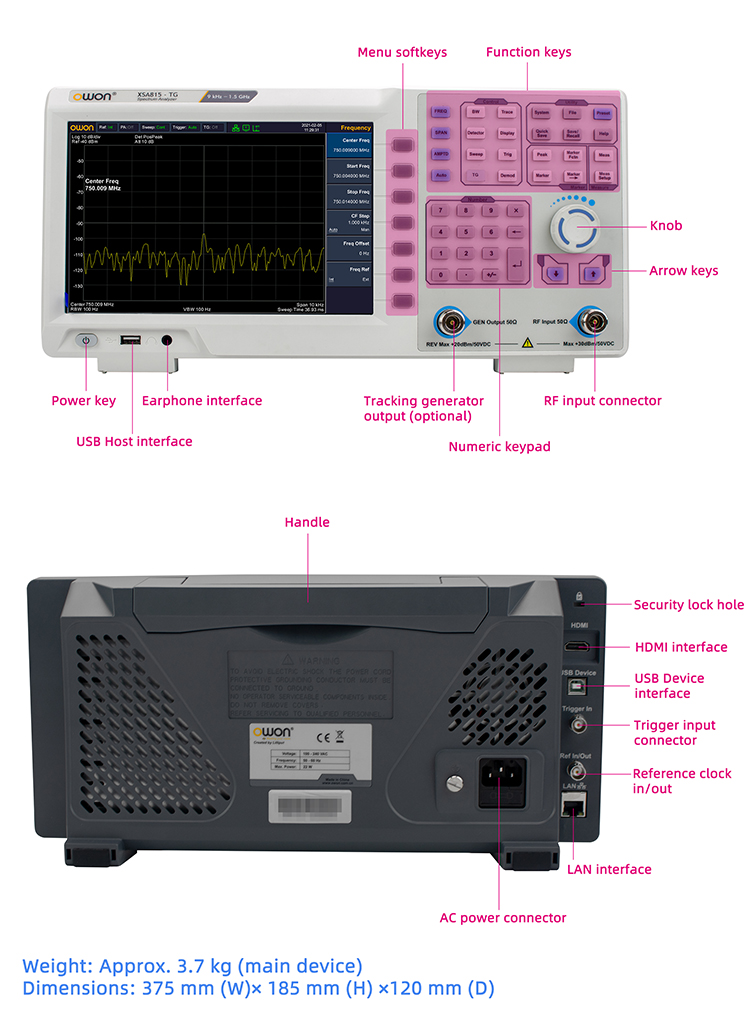 Przenośny analizator widma 9 k – Spectrum Analyzer Tracking Generator 1.5Ghz recenzja i cena
