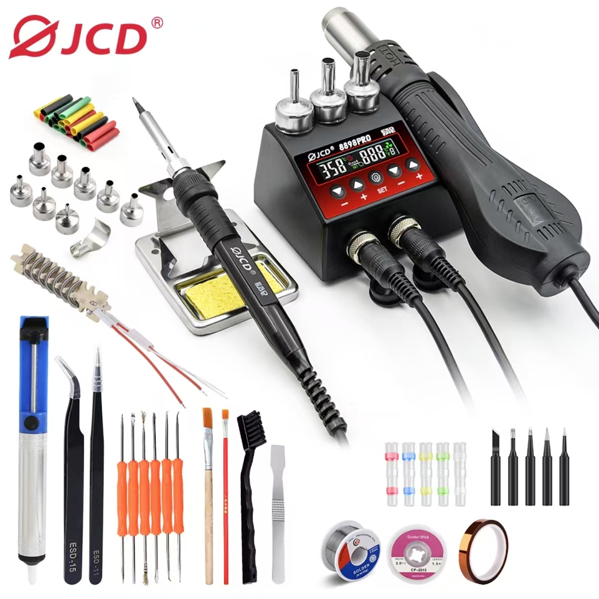750W SMD Stacja lutownicza 2 w – Smd Rework Station Hot Air Soldering 2 In 1 recenzja i cena