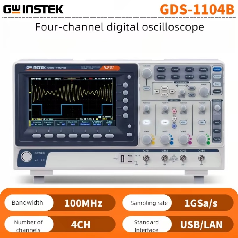 Cyfrowy oscyloskop z pamięcią  – Digital Storage Oscilloscope 4 Channel 100Mhz recenzja i cena