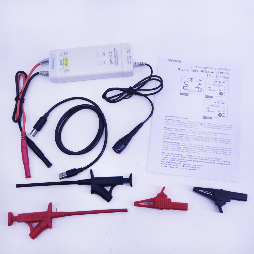 Oscyloskop Micsig DP10013 1300 – High Voltage Differential Probe 100Mhz 1300V recenzja i cena