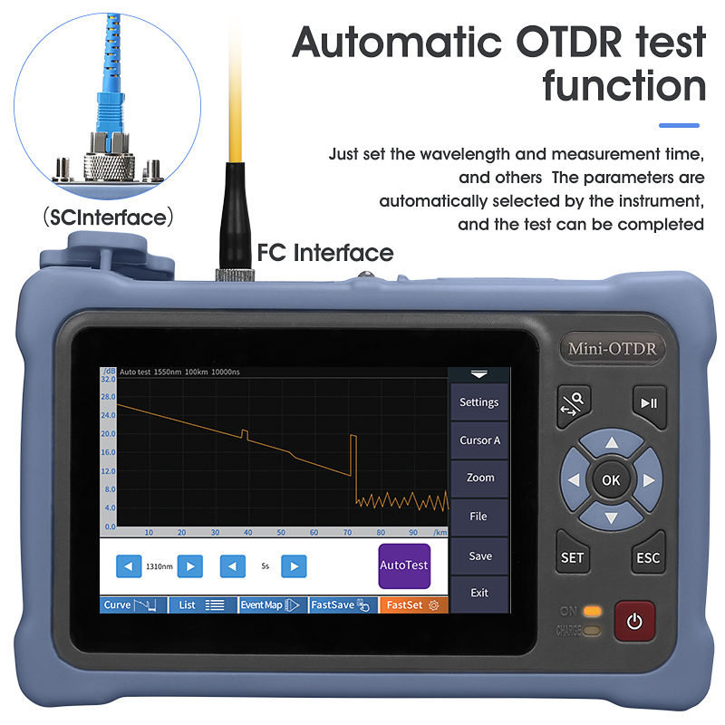 MINI OTDR 1310/1550nm 26/24dB  – Optical Time Domain Reflectometer Otdr 1310 1550Nm recenzja i cena